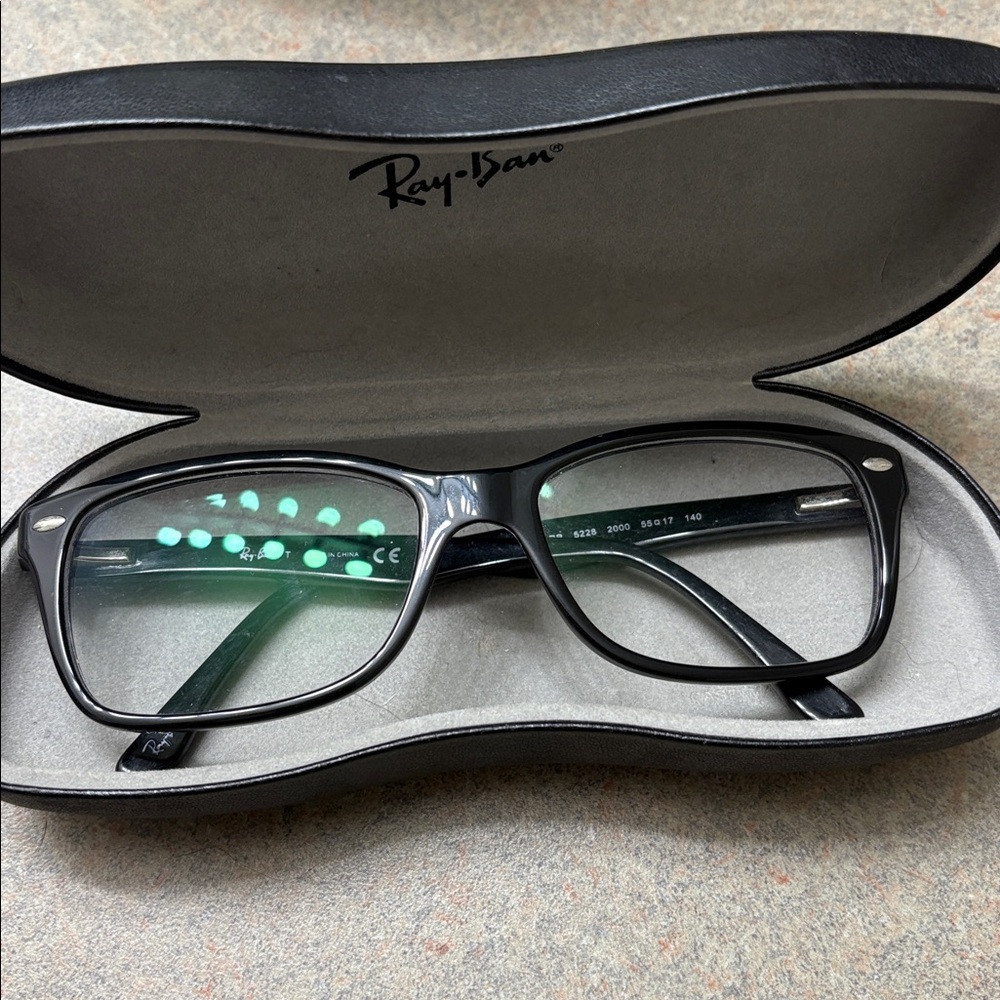 Ray-Ban Glossy Black Eyeglasses with Case